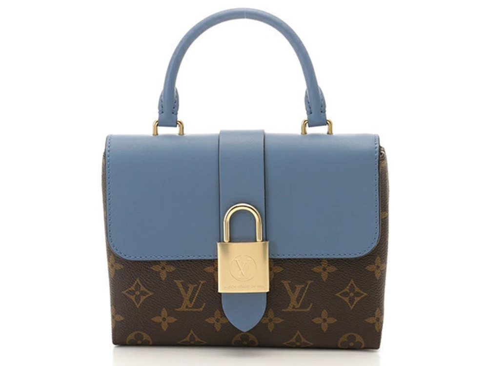 LOUIS VUITTON Bag Handbag Locky Monogram Calfskin Blue Jean